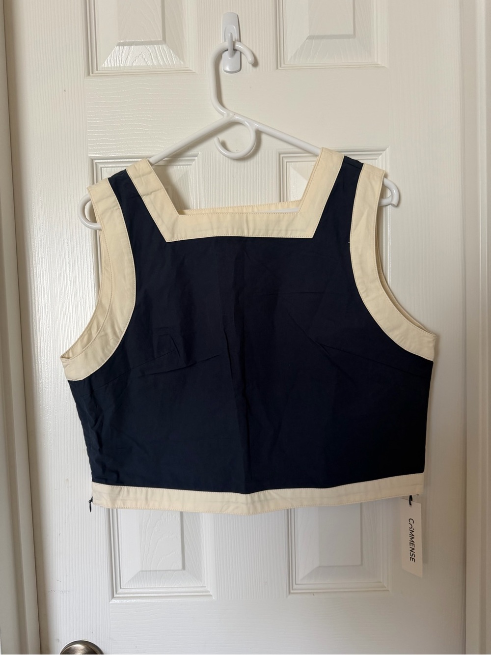 Cotton Contrast Trim Two Piece Skirt Set - Picture 2 of 8
